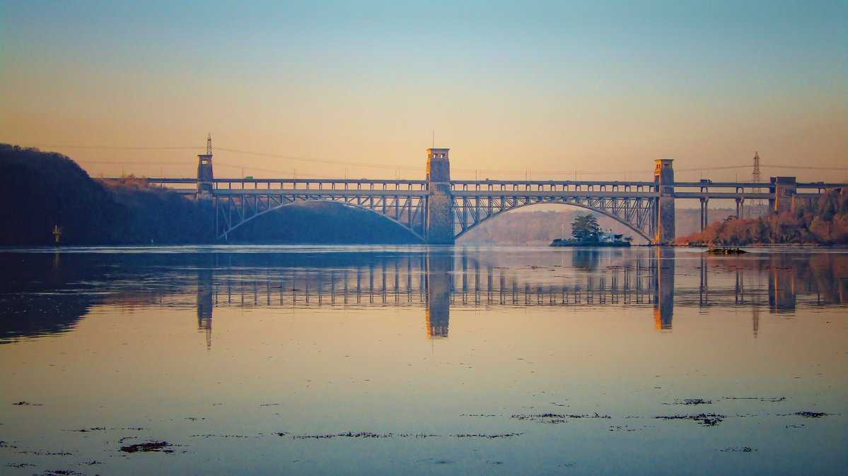 'A Moment To Reflect Upon', Britannia Bridge From Menai Bridge (June 2019)